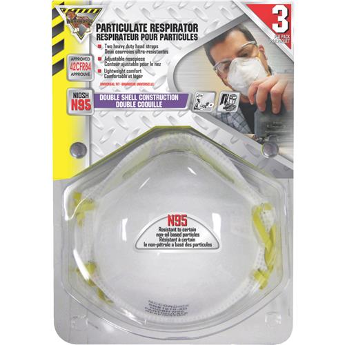 SRS1010-3Q McCordick Glove Dust & Mist Mask respirator, SRS1010-3Q