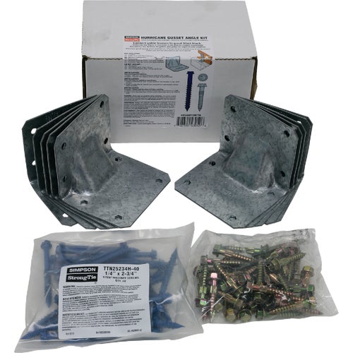 HGAM10KTA Simpson Strong Tie Gusset Angle Hurricane Tie Kit for Masonry with Titan Screws