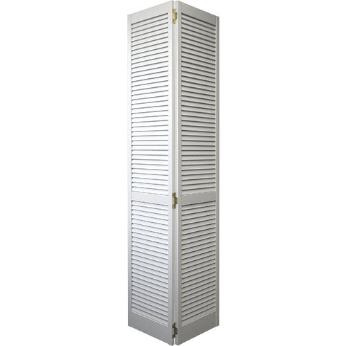 73149 Jeld WenPine Louver/Louver White Primed Bifold Door 73149, bifold, door