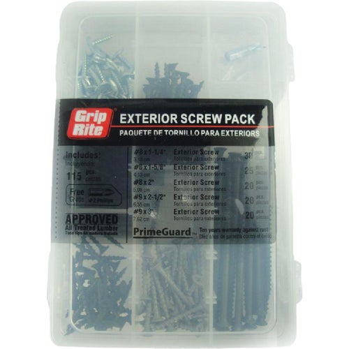 MPPG10 Grip-Rite Assorted 115-Piece Exterior Screw Multipack