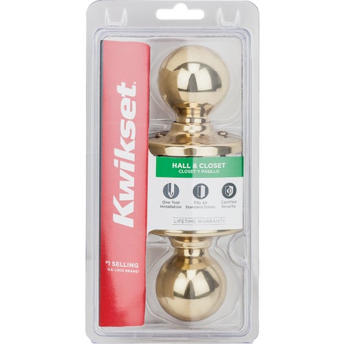 200P 11P CP Kwikset Polo Hall & Closet Knob