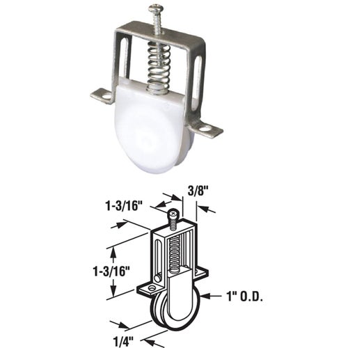 B 530 Prime-Line Adjustable Nylon Ball Bearing Screen Door Roller Assembly B 530, door, roller, screen