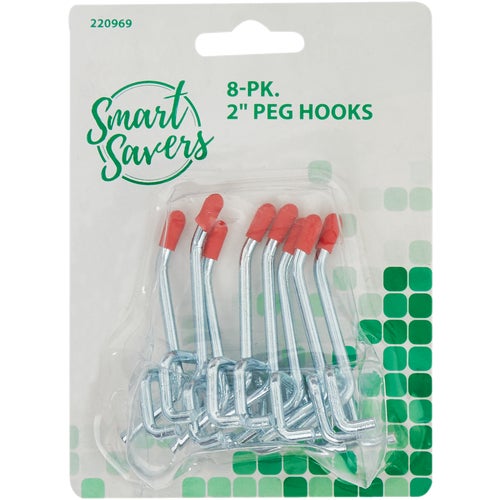 820433 Smart Savers Angled Pegboard Hook