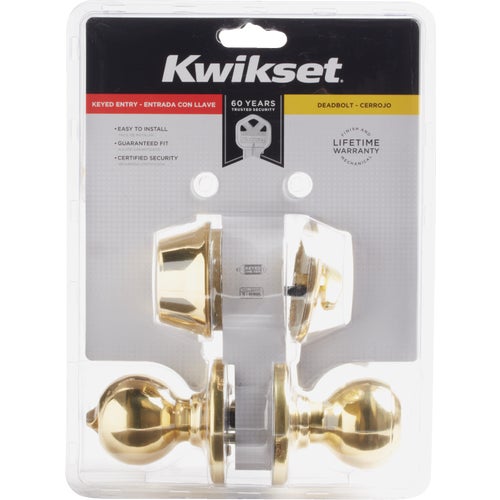 690P 11P CP K6 Kwikset Polo Entry Lockset And Single Cylinder Deadbolt