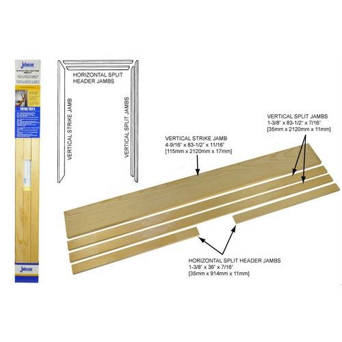 15103068 Johnson Hardware 1510 Series Pocket Door Frame Jamb Kit Image