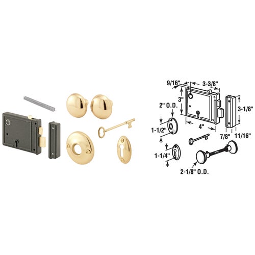 E 2478 Defender Security Horizontal Placement Bit Key Trim Lock