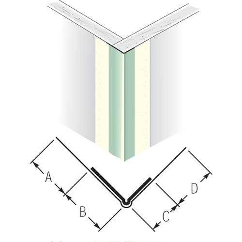 B1XWEL8 Beadex Paper Faced Metal Outside Drywall Corner Bead