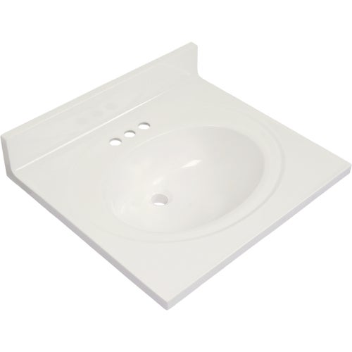 2225OW101101B010110 Modular Vanity Tops Oval Vanity Top w/Flat Edge