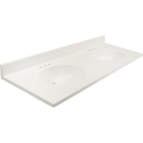 2261OW211101B010110 Modular Vanity Tops Oval Vanity Top w/Flat Edge