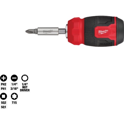 48-22-2130 Milwaukee 8-in-1 Compact Multi-Bit Screwdriver