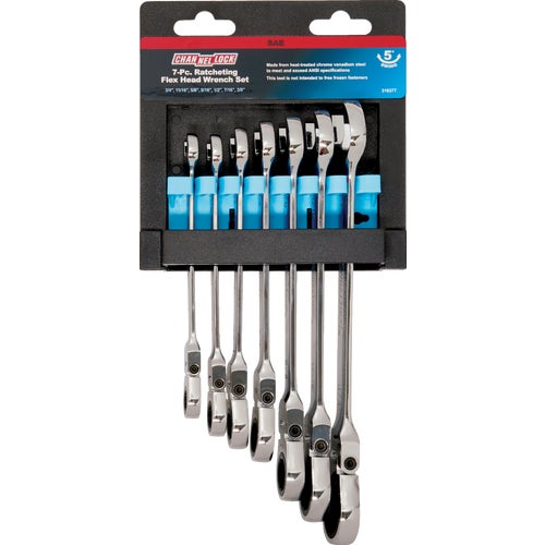 316377 Channellock 7-Piece Flex Head Ratcheting Combination Wrench Set