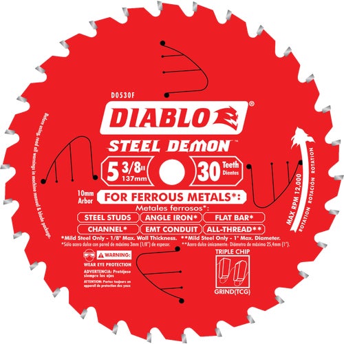 D053830FMX Diablo Steel Demon Circular Saw Blade