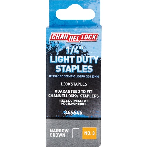 346628 Channellock No. 3 Light Duty Narrow Crown Staple