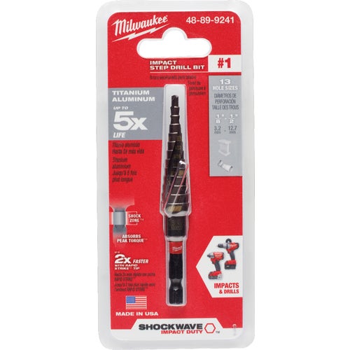 48-89-9241 Milwaukee Shockwave Impact Duty Step Drill Bit