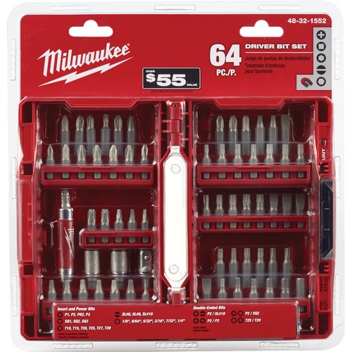 48-32-1552 Milwaukee 64-Piece Standard Screwdriver Bit Set