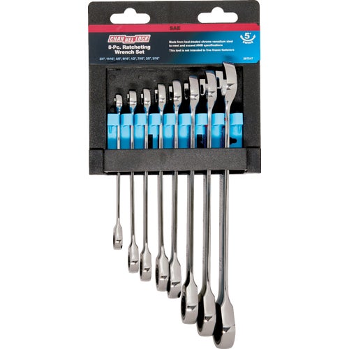 397547 Channellock 8-Piece Ratcheting Combination Wrench Set