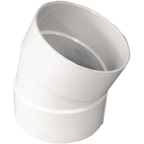 414203BC IPEX Canplas 22-1/2 Deg. PVC Sewer & Drain Elbow (1/16 Bend)