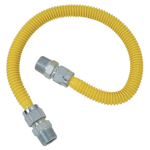 30C-3141-24B Dormont 5/8 In. OD x 1/2 In. ID Coated SS Gas Connector, 1/2 In. MIP x 3/4 In. MIP