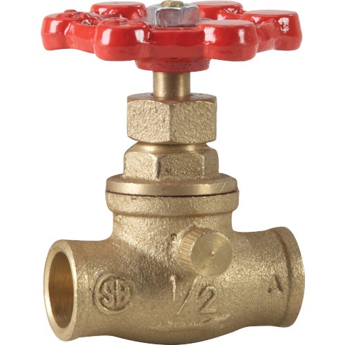 105-603NL ProLine Cast-Brass Compression Sweat Straight Stop Valve and Waste