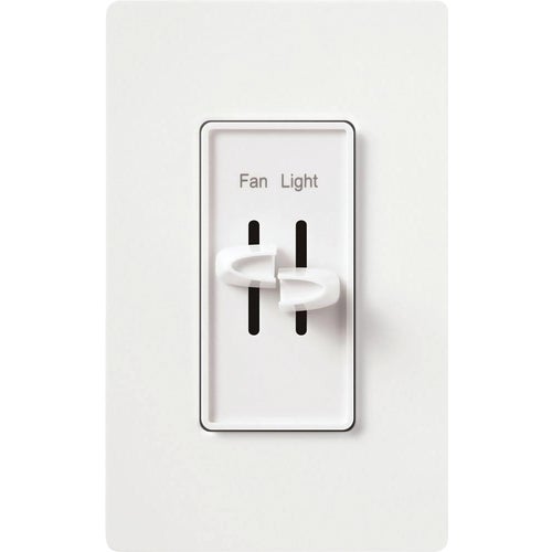 S2-LFSQH-WH Lutron Skylark Fan & Light Slide Dimmer Switch