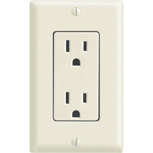 C24-05675-00W Leviton Decora Duplex Outlet With Wall Plate