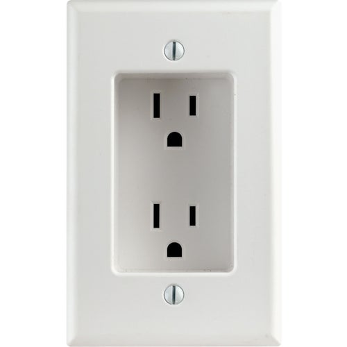 R52-00689-00W Leviton Recessed Duplex Outlet