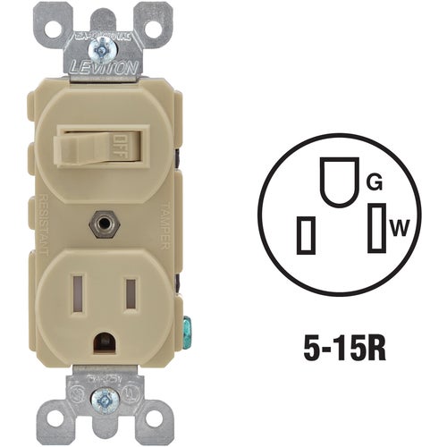 R51-T5225-0IS Leviton Commercial Grade Switch & Outlet