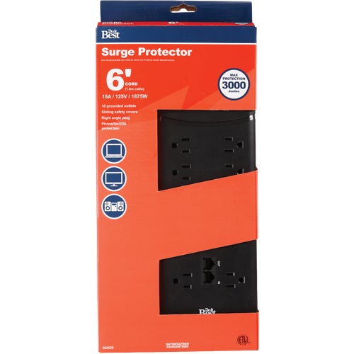 LTS-10PS-A/A14 Do it Best Surge Protector Strip with Phone Line Protection