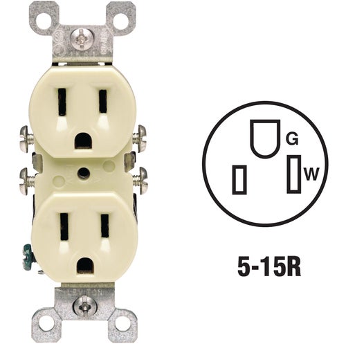 12650I Leviton Copper/Aluminum Duplex Outlet