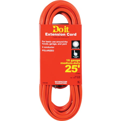 OU-JTW162-50-OR Do it 16/2 Polarized Outdoor Extension Cord