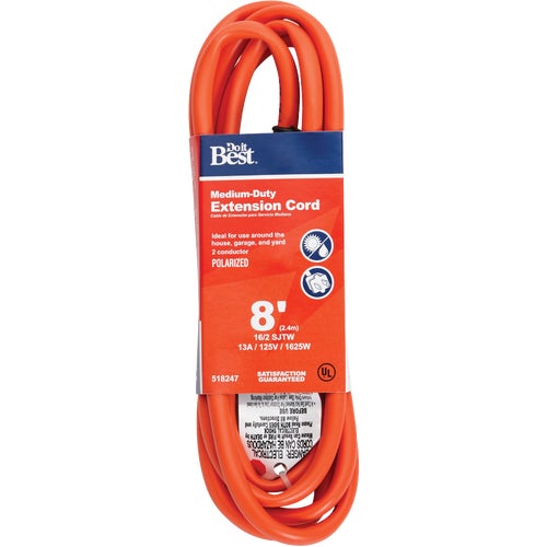 OU-JTW162-8-OR Do it Best 16/2 Polarized Outdoor Extension Cord