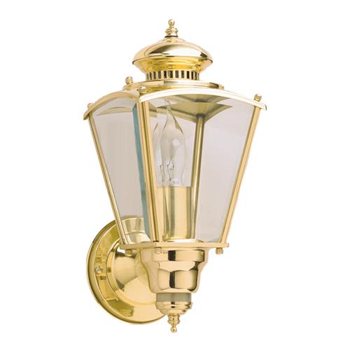 HZ-4150-BK Heath Zenith Solid Brass Motion Activated Incandescent Outdoor Wall Light Fixture