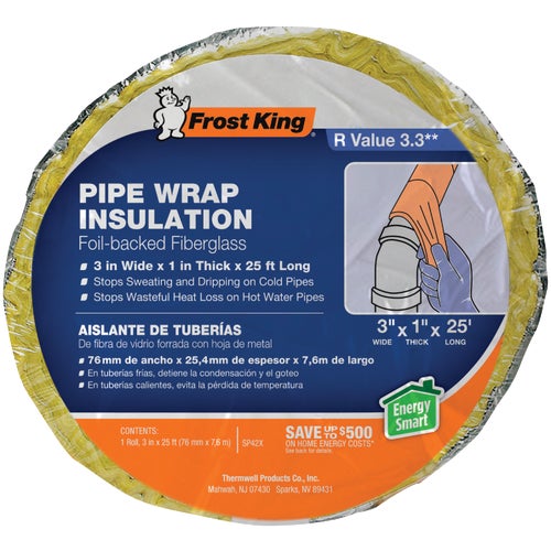 SP42X/16 Thermwell Frost King Foil Backed Fiberglass Pipe Insulation Wrap