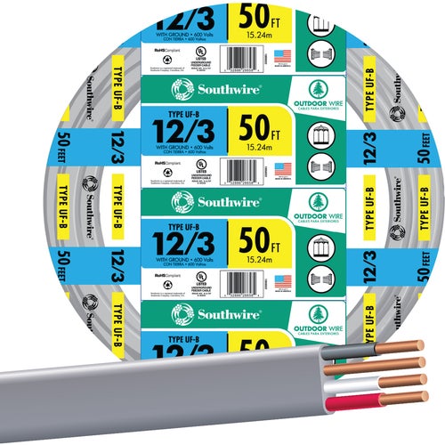 13058355 Southwire 12-3 UFW/G Electrical Wire