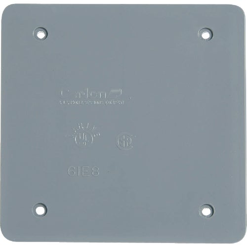 E9802CNCAR Carlon 2-Gang Square Blank Cover