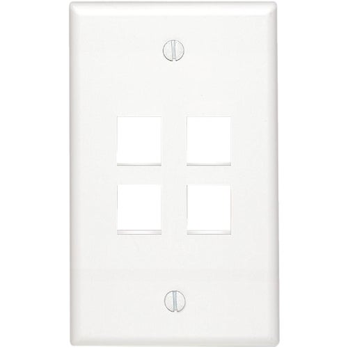 C62-41080-6WP Leviton Quickport Flush Mount Wall Plate