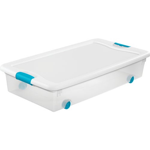 14988004 Sterilite Latch Clears Wheel Underbed Box