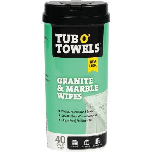 TW40-GR Tub O Towels Granite & Marble Polishing Wipes