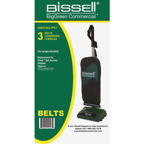 U8000-BELTPK3 Bissell BigGreen Commercial Vacuum Cleaner Belt