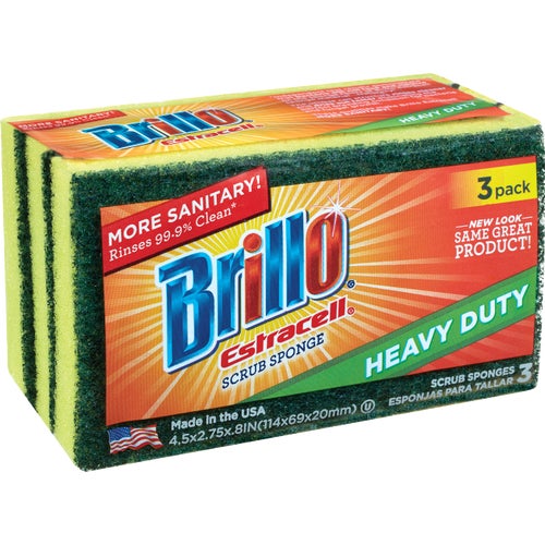 21031 Brillo Estracell Heavy-Duty Scrub Sponge