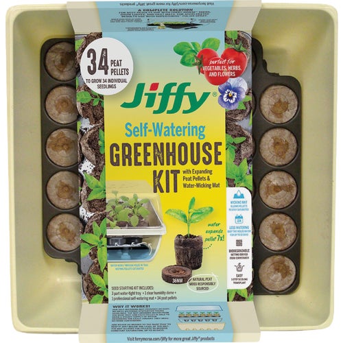 T34HG Jiffy 34-Cell Self Watering Greenhouse Seed Starter Kit