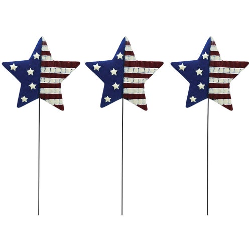 QEL152 Alpine American Flag Garden Stake Lawn Ornament