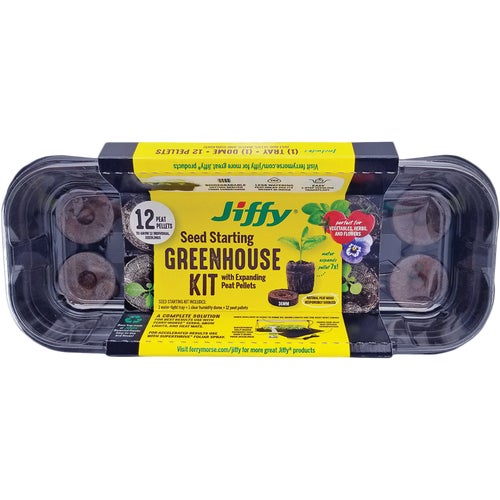 J312G Jiffy 12-Pellet Windowsill Greenhouse Seed Starter Kit