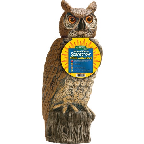 SRHO-4 Gardeneer Natural Enemy Scarecrow Solar Owl Pest Deterrent Decoy