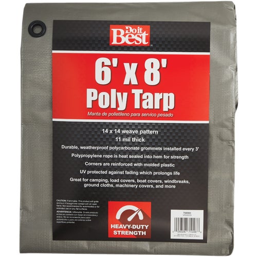 725610 Do it Best Heavy-Duty Silver Poly Tarp