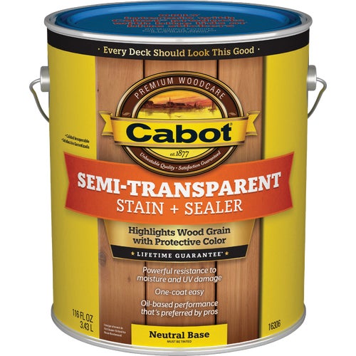 140.0016306.007 Cabot VOC Semi-Transparent Deck & Siding Exterior Stain & Sealer