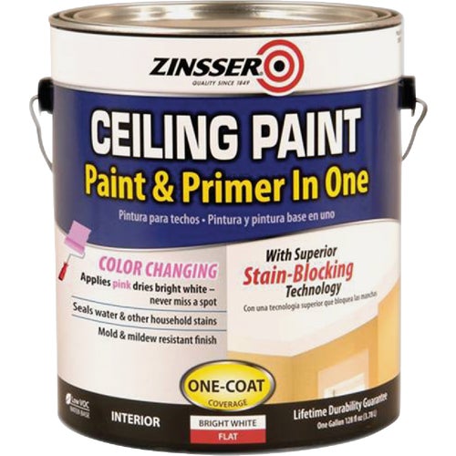 260967 Zinsser Latex Paint & Primer In One Stainblock Flat Ceiling Paint