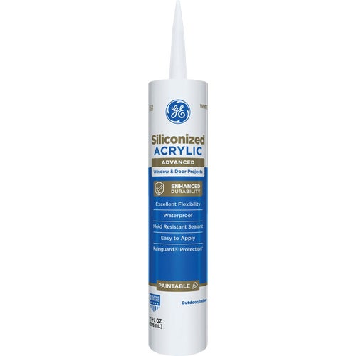 2737280 GE All Weather Pro Window & Door Siliconized Acrylic Latex Caulk