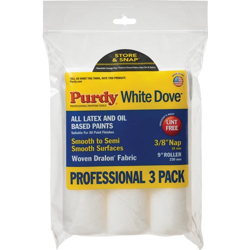 140864000 Purdy White Dove 3-Pack Woven Fabric Roller Cover