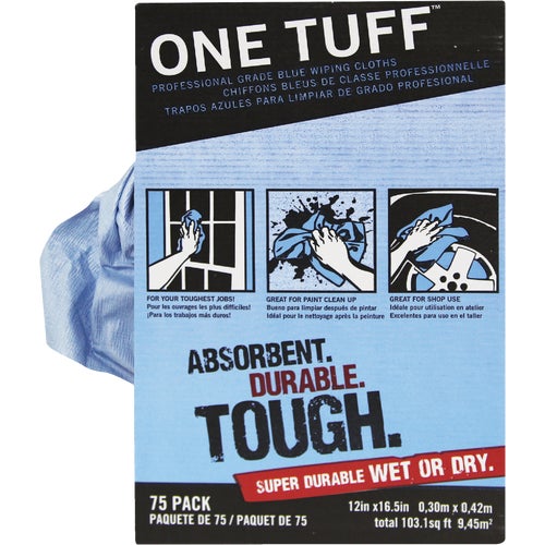 84075 Trimaco One Tuff Professional Grade Blue Wiping Cloth Rags